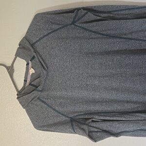 Under Armour | Heat Gear Heather Green Hooded Long Sleeve Tee Size Medium